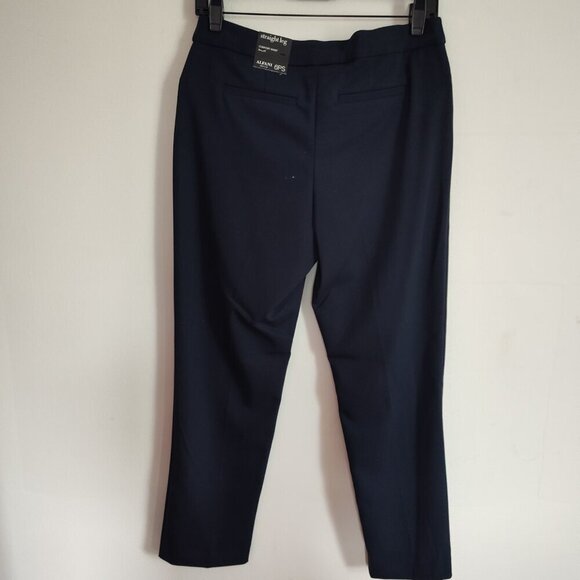 Ladies SZ 6PS Alfani Navy Straight-Leg Pant - Picture 3 of 6